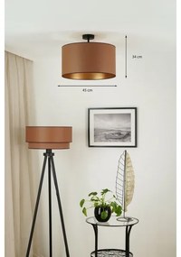 Brilagi - Plafonieră OREGON ROLLER VEGE 1xE27/15W/230V, Ø 45 cm maro