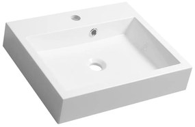 Sapho - Lavoar ORINOKO pentru montare pe blat, 50x42 cm, marmură/alb