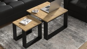 Set măsuțe cafea Nulakka (Stejar artisan + Negru). 1124967