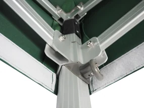 Pavilion de grădină 3x3m - Profesional din aluminiu hexagonal, Albastru