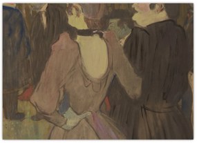Tablou pe sticlă - Henri de Toulouse-Lautrec, La Goulue and Her Sister, reproducere (70x50 cm)