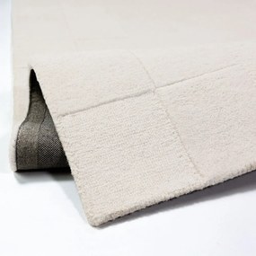 Covor fildeș țesut manual din lână 200x290 cm Checkerboard – Flair Rugs