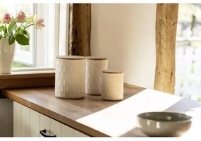 WENKO 54222100 - Cutie de depozitare MAYA 13x17 cm alb/maro