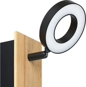 Eglo RIELVES 901202 - Aplica spot LED de perete, 4,2 W, 230 V, negru/maro