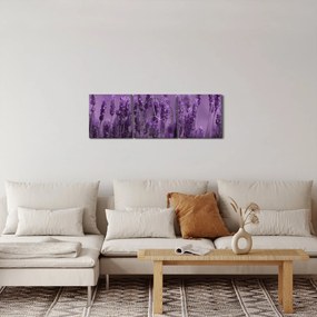 Tablou - Lavanda (cu ceas) (90x30 cm)