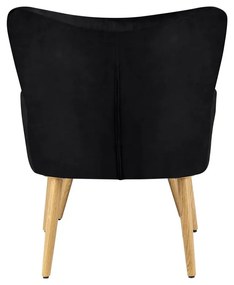Fotoliu negru cu tapițerie din catifea Coco - Støraa