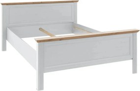 Cadru pat JASMIN 160x200, alb/stejar artisan, PAL