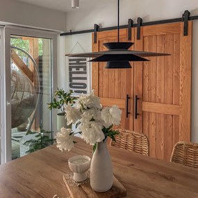 Lampă pendant de design neagră incluzând LED cu dimmer în 3 trepte - Pauline