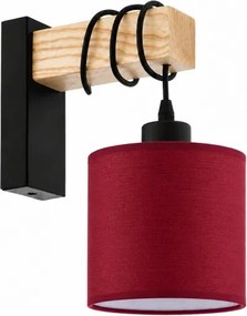 BRILAGI - Aplica de perete NUBILA 1xE27/60W/230V maro/negru/roșu pompeian