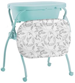 Masă de înfășat cu cădiță PETITE&MARS SPA 3 în 1 verde-mentă