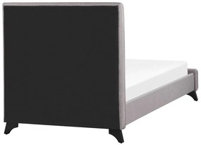 Pat de o persoană 90 cm AMBRE (cu somieră) (gri). 1007089