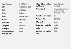 Plafoniera stil minimalist nordic Standard