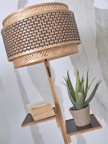 Lampa de podea eco din bambus cu 2 rafturi Bhutan 40x25 natur