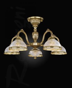 Lustra clasica aplicata cu 5 brate design italian realizata manual 6302
