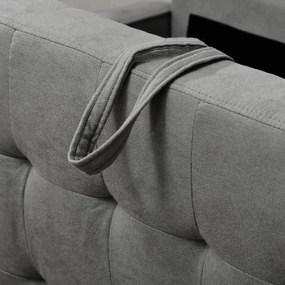 HOMCOM Canapea 3 Locuri Moderna din Tesatura Gri cu Compartiment de Depozitare | Aosom Romania