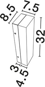 Aplica de perete LED design decorativ SHADO L-32cm