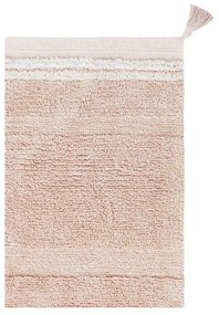 Covor roz deschis lavabil/țesut manual din bumbac 90x130 cm Bloom Rose – Lorena Canals