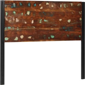 vidaXL Tăblie de pat 120 cm lemn masiv recuperat și fier