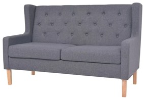 Canapea cu 2 locuri, material textil, gri