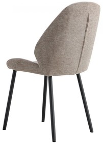 Scaun dining gri cu picioare negre Monte Carlo