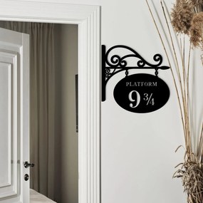 DUBLEZ | Decorațiune din lemn pentru ușă - Platform 9 și 3/4