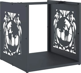 vidaXL Suport pentru lemne de foc Antracit Oțel laminat la rece