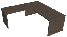 Masă ergonomica Verno 200 x 200 cm, stânga, stejar antracit