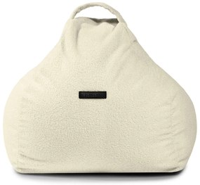 Fotoliu puf pentru copii maro cu tapițerie din țesătură bouclé Game Amuse – SLOWDOWN