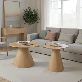Set 2 Masute Cafea Donna MDF Stejar Sonoma Model 2