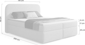 Pat continental cu spațiu de depozitare Eleris 160x200 - bouclé bej Quelle 03