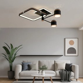 Lustră LED 51cm, 88W, Spoturi Direcționale și 3 Tipuri de Lumină cu Telecomandă – Model 9235/4