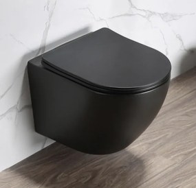 Vas WC suspendat W206MB negru mat capac duroplast cu amortizor