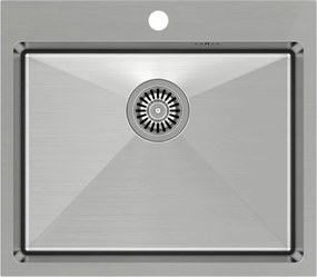 Chiuveta inox incastrata Quadron Unique Russel 110 inox periat 55x48 cm