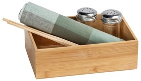 Cutie de depozitare din bambus Wenko Terra, lățime 22 cm