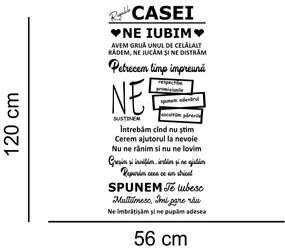 Sticker perete Regulile Casei