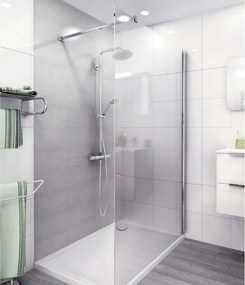 Paravan de dus tip Walk-in Roth EI TWF 80x200 sticla securizata 6 mm, brat de sustinere 120 cm