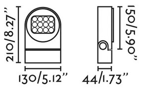 Proiector LED de exterior IP65 MUUR 210