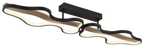 Plafoniera design industrial Bezzy negru, maro