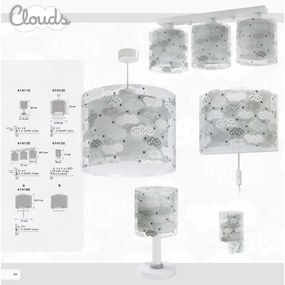Dalber D-41412E - Lustră copii CLOUDS 1xE27/60W/230V