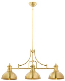 Jupiter 1915 - Lustr pe tijă PLATINO 3xE27/60W/230V alama