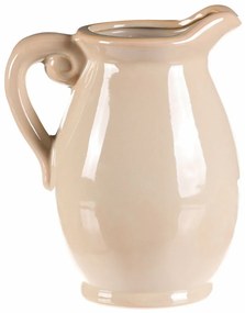 Vaza/cană crem, 15 x 16 x 23 cm, medie, 23 cm