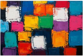 Tablou - Pictură cu pătrate colorate (90x60 cm)