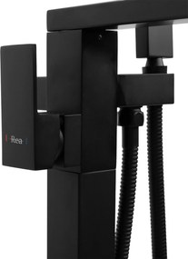 Baterie cada freestanding Rea Tery, negru mat