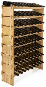Raftier de vin din bambus G21, 72 sticle, L