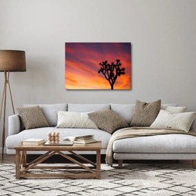 Tablou apus de soare deasupra siluetei unui copac (70x50 cm)