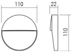 Aplică LED de exterior LANDER LED/3W/230V IP54 antracit Redo 90473