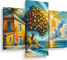 Tablou - Casă cu portocale I. (90x60 cm)