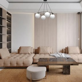 Lustră pe cablu BALLO 4xE27/15W/230V negru/alb