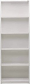 Biblioteca Adore Nurdan, 5 rafturi, Alb, 58x170x23 cm