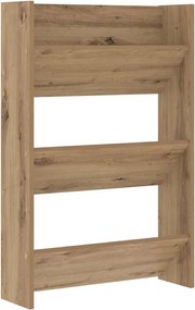 vidaXL Dulap pentru pantofi cu raft Stejar Artizanal 60 x 18 x 90 cm